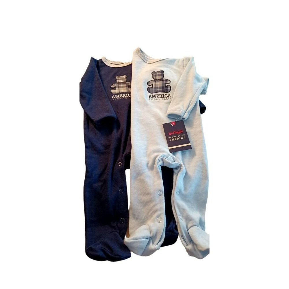Infant Footed Rompers Infant Size 6 mo. Unisex Perry Ellis